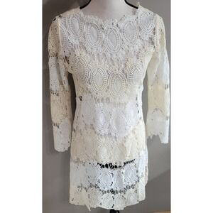 Yoana Baraschi Crochet Knit Cover-Up Dress